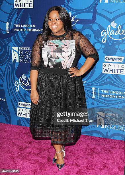 Amber Riley arrives at the Essence 6th Annual Black Women In Music event held at Avalon on February 5, 2015 in Hollywood, California.