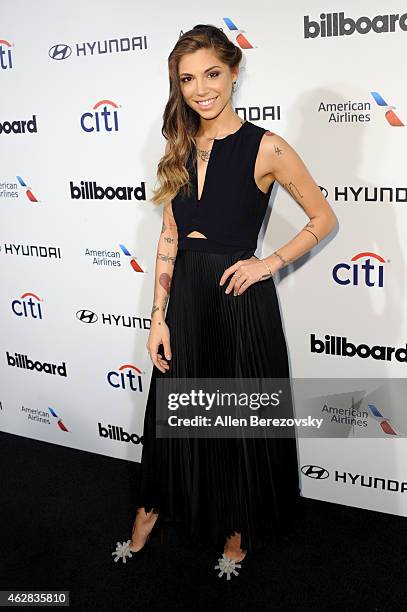 Recording artist Christina Perri attends the 2015 Billboard Power 100 Celebration at Bouchon on February 5, 2015 in Beverly Hills, California.
