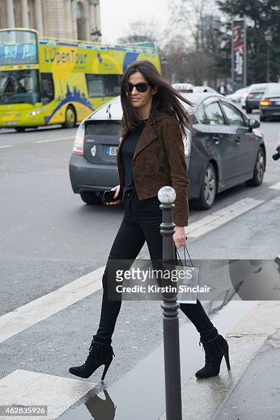 Tylist Barbara Martelo on day 3 of Paris Haute Couture Fashion Week Spring/Summer 2015, on January 27, 2015 in Paris, France.