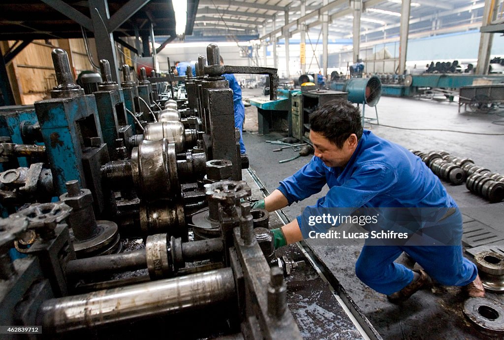 Steel workers in Jiangyin, China