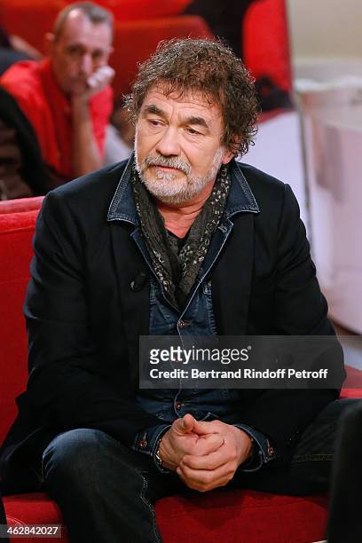 Actor Olivier Marchal, here for the movie 'Belle comme la femme d'une autre' from Catherine Cassel attends 'Vivement Dimanche' French TV Show. Held...