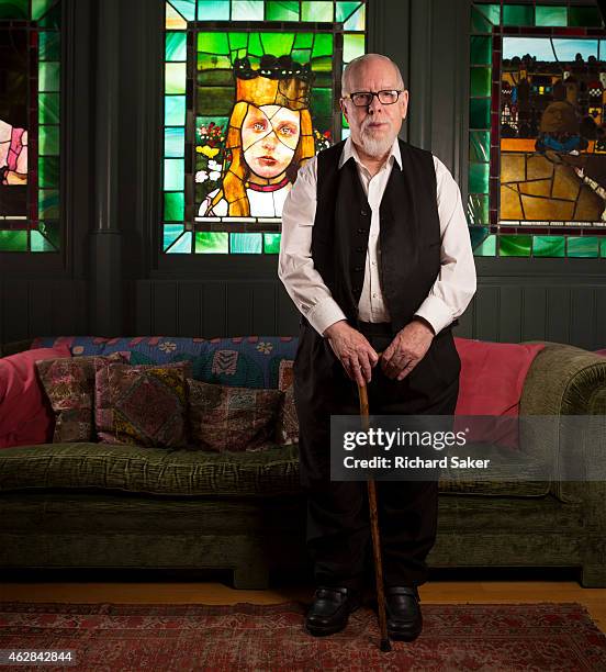 Artist Peter Blake is photographed for the Observer on November 21, 2014 in London, England.