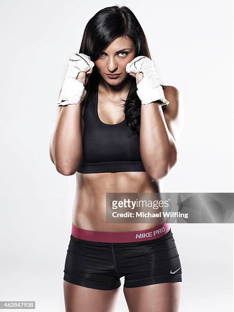 Middleweight boxer Christina Hammer is photographed on October 2, 2014 in Munich, Germany.