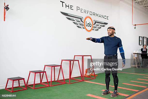 Toronto Star reporter Morgan Campbell testing out the 3D motion capture system at The Performance Lab in North York on February 2, 2015. Sports...