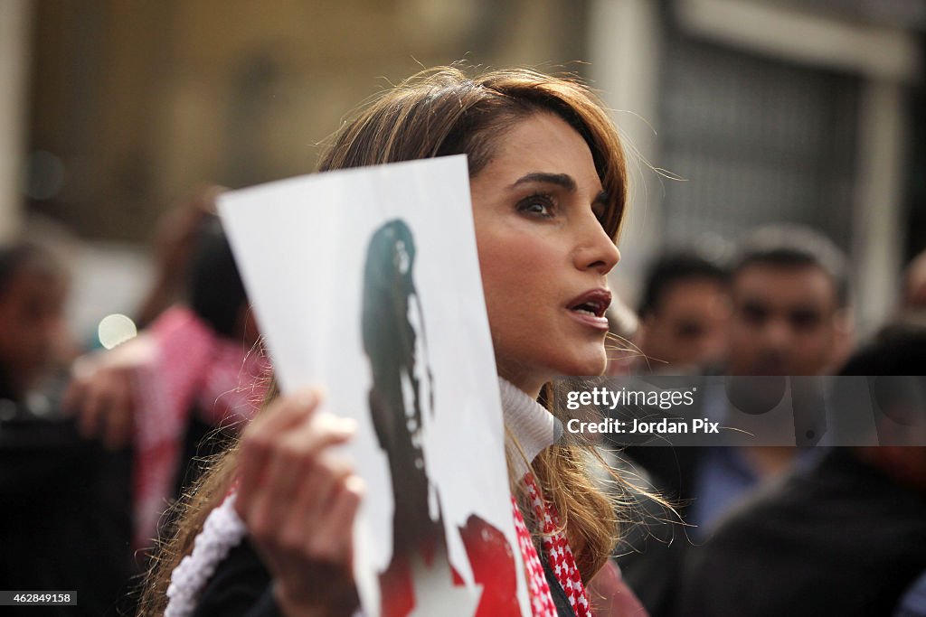 Mass Protests in Downtown Amman Signify Unity And Support For The King