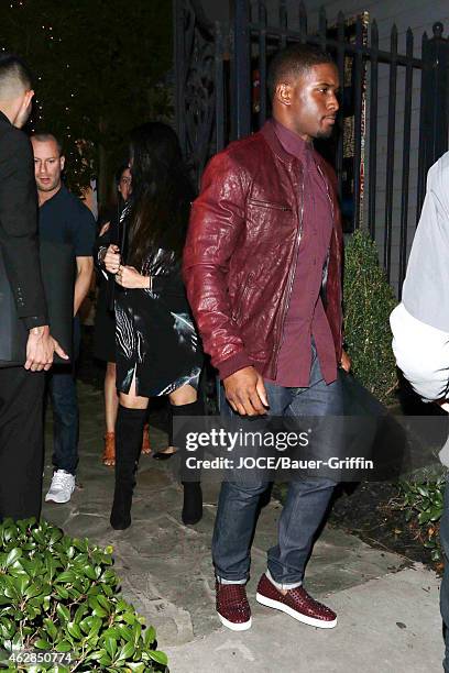 Reggie Bush and Lilit Avagyan at Craig's restaurant on February 05, 2015 in Los Angeles, California.