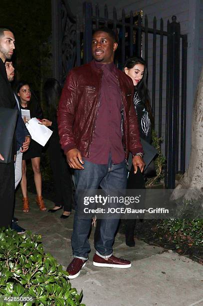 Reggie Bush and Lilit Avagyan at Craig's restaurant on February 05, 2015 in Los Angeles, California.