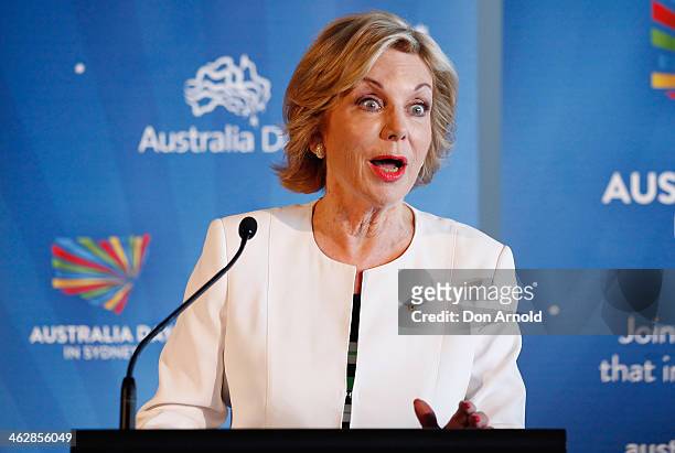 Australia Day address Speaker Ita Buttrose addresses media at the launch of the 2014 Australia Day Program on January 16, 2014 in Sydney, Australia.
