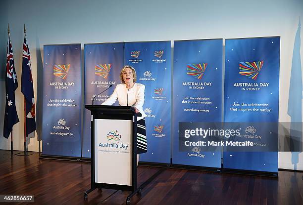 Australia Day address Speaker Ita Buttrose addresses media at the launch of the 2014 Australia Day program on January 16, 2014 in Sydney, Australia.