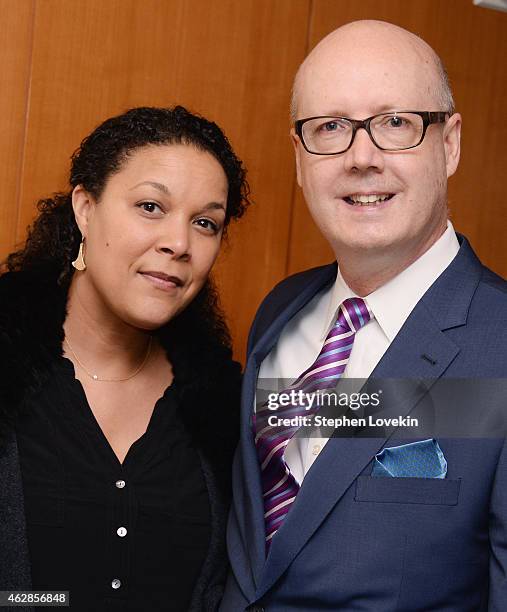 Actress Linda Powell and NCTF Executive Director Bruce Whitacre attend The National Corporate Theatre Fund's 12th annual Broadway roundtable...