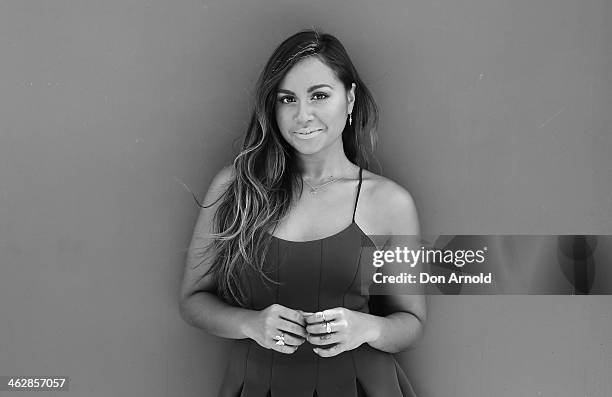 Australia Day Harbour Concert Series performer Jessica Mauboy poses at the launch of the 2014 Australia Day Program on January 16, 2014 in Sydney,...