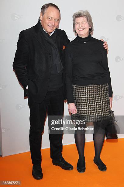 Gero von Boehm and wife Christiane attend the premiere of the film 'Der Clan. Die Geschichte der Familie Wagner' at Gloria Palast on January 15, 2014...