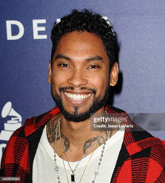 Singer Miguel Jontel Pimentel attends the Delta Air Lines toast to the 2015 GRAMMY weekend at Soho House on February 5, 2015 in West Hollywood,...