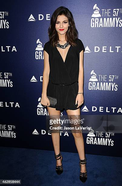 Actress Victoria Justice attends the Delta Air Lines toast to the 2015 GRAMMY weekend at Soho House on February 5, 2015 in West Hollywood, California.