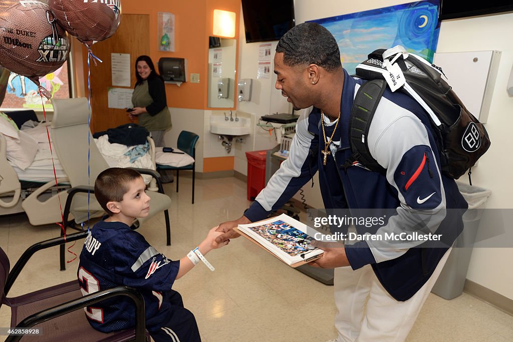 New England Patriot And Super Bowl Champion Malcolm Butler Surprises Patients At Boston Children's Hospital