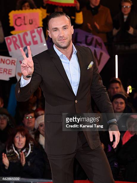 Calum Best is evicted from the Celebrity Big Brother house at Elstree Studios on February 6, 2015 in Borehamwood, England.