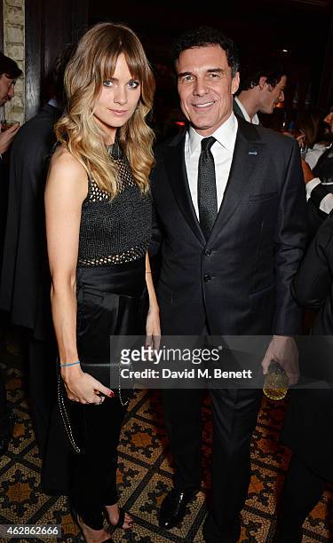 Cressida Bonas and Andre Balazs attend Harvey Weinstein's BAFTA Dinner in partnership with Burberry & GREY GOOSE at Little House Mayfair on February...