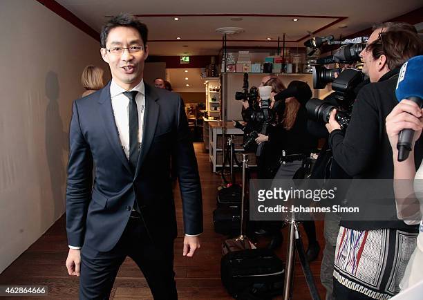 Philipp Roesler attends a dinner reception at the Kaefer restaurant that coincides with the Munich Security Conference on February 6, 2015 in Munich,...