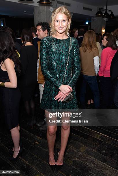 Model Toni Garrn attends Studio Babelsberg & Soho House Berlinale Party with GREY GOOSE at the 'QUEEN OF THE DESERT' Studio Babelsberg Berlinale...