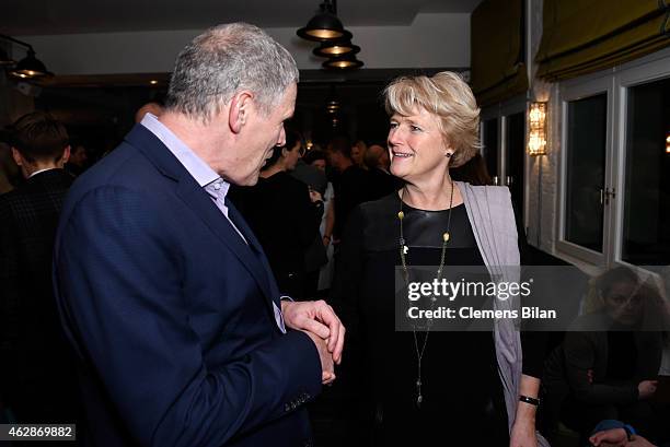 Studio Babelsberg Christoph Fisser and Monika Gruetters attends Studio Babelsberg & Soho House Berlinale Party with GREY GOOSE at the 'QUEEN OF THE...