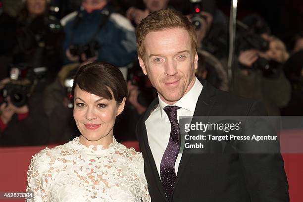 Damian Lewis and his wife Helen McCrory attend the 'Queen of the Desert' premiere during the 65th Berlinale International Film Festival at Berlinale...