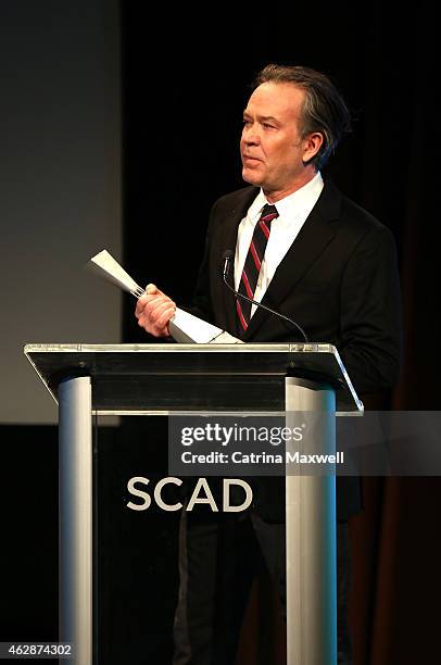 Actor Timothy Hutton accepts the Icon Award during aTVfest presented by SCAD on February 6, 2015 in Atlanta, Georgia.