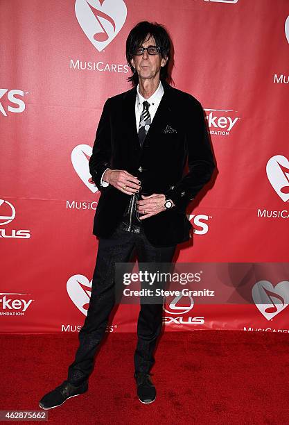 Recording artist Ric Ocasek attends the 25th anniversary MusiCares 2015 Person Of The Year Gala honoring Bob Dylan at the Los Angeles Convention...