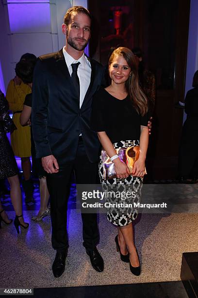 Matthias Weidenhoefer and Christina do Rego attends the Blue Hour Reception during the 65th Berlinale International Film Festival on February 6, 2015...