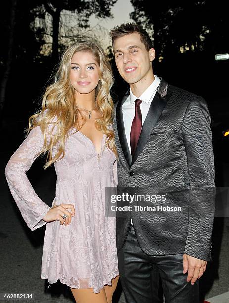 Allie DeBerry and Cody Linley attend the 'Hoovey' Los Angeles premiere at Bel Air Presbyterian Church on January 24, 2015 in Los Angeles, California.