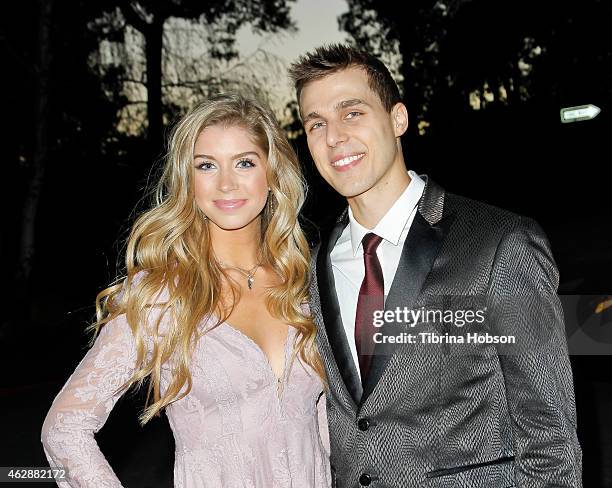 Allie DeBerry and Cody Linley attend the 'Hoovey' Los Angeles premiere at Bel Air Presbyterian Church on January 24, 2015 in Los Angeles, California.