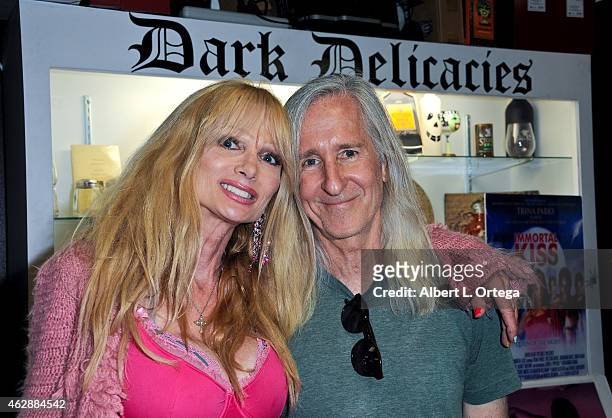 Actress Laurene Landon and producer Mick Garris at the Second Annual David DeCoteau's Day Of The Scream Queens held at Dark Delicacies Bookstore on...