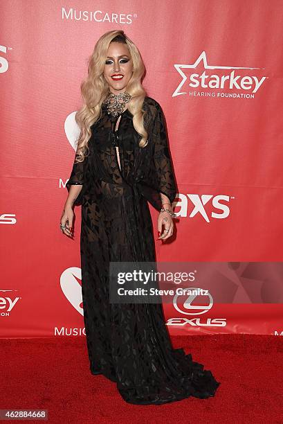 Rapper Brooke Candy attends the 25th anniversary MusiCares 2015 Person Of The Year Gala honoring Bob Dylan at the Los Angeles Convention Center on...