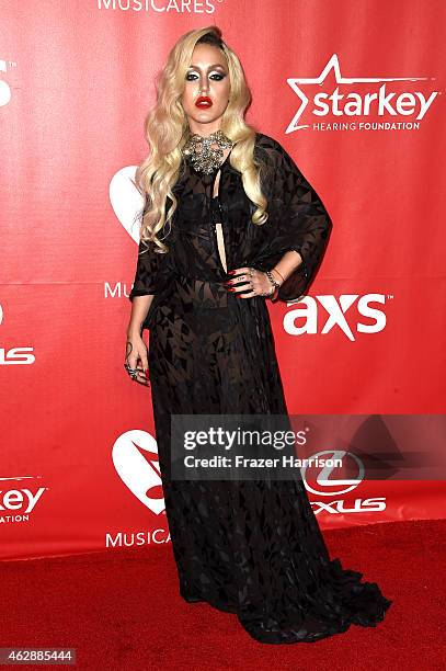 Singer Brooke Candy attends the 25th anniversary MusiCares 2015 Person Of The Year Gala honoring Bob Dylan at the Los Angeles Convention Center on...