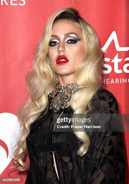 Singer Brooke Candy attends the 25th anniversary MusiCares 2015 Person Of The Year Gala honoring Bob Dylan at the Los Angeles Convention Center on...