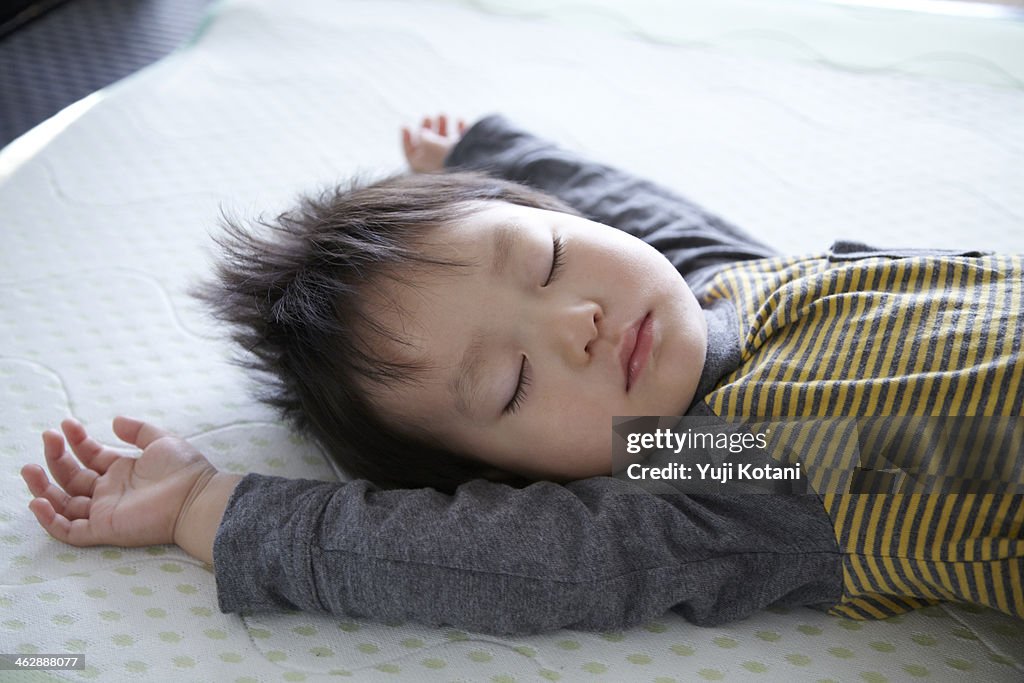 A child's sleeping face
