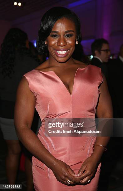 Actress Uzo Aduba attends the after party for the 46th NAACP Image Awards presented by TV One at Pasadena Civic Auditorium on February 6, 2015 in...