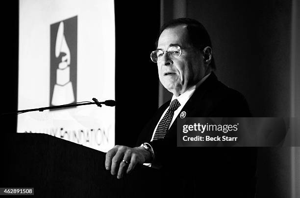Congressman Jerrold Nadler speaks at the 17th Annual Entertainment Law Initiative Luncheon & Scholarship Presentation highlighted by the Grammy...