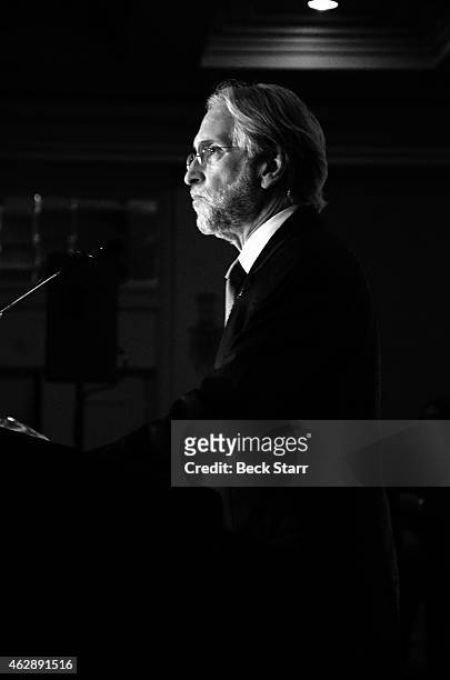President of the National Academy of Recording Arts and Sciences Neil Portnow speaks at the 17th Annual Entertainment Law Initiative Luncheon &...