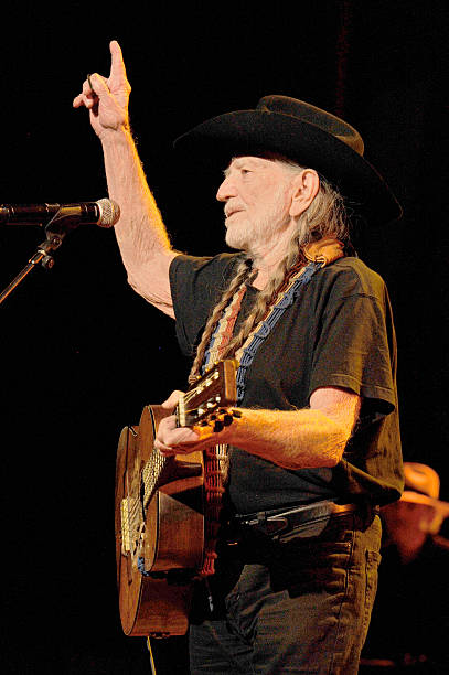 Singer Willie Nelson performs onstage at the 25th anniversary MusiCares 2015 Person Of The Year Gala honoring Bob Dylan at the Los Angeles Convention...