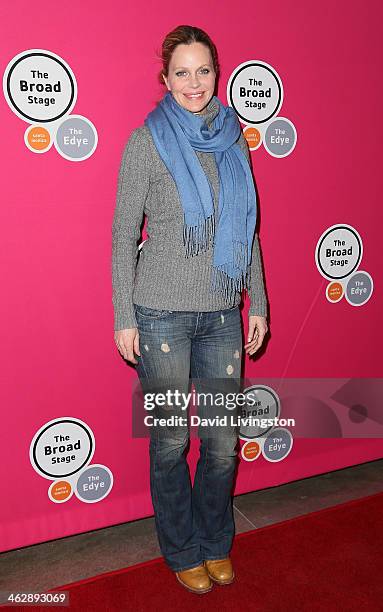 Actress Kristin Bauer van Straten attends the Los Angeles opening night of "An Iliad" at The Eli and Edythe Broad Stage on January 15, 2014 in Santa...