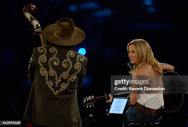 Singer-songwriter Sheryl Crow performs onstage at the 25th anniversary MusiCares 2015 Person Of The Year Gala honoring Bob Dylan at the Los Angeles...