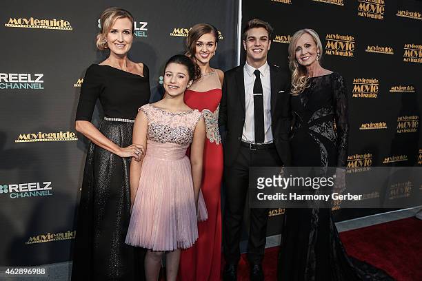 Korie Robertson, Bella Robertson, Sadie Robertson and John Luke Robertson attend the 23rd Annual MovieGuide Awards at Universal Hilton Hotel on...