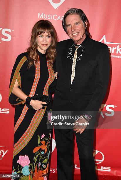 Musician John Doe and guest attend the 25th anniversary MusiCares 2015 Person Of The Year Gala honoring Bob Dylan at the Los Angeles Convention...