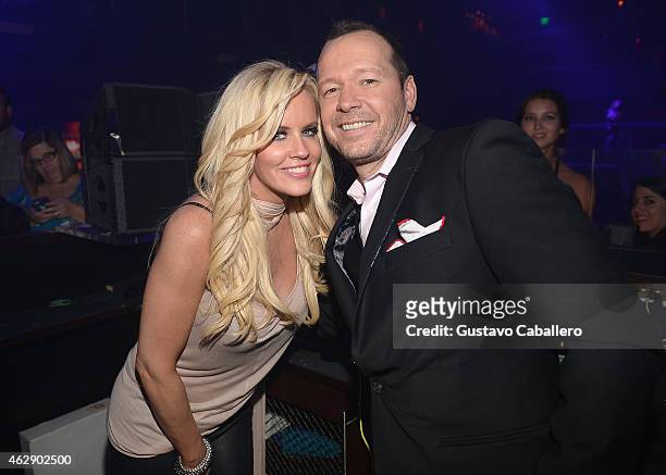 Jenny McCarthy and Donnie Wahlberg Host E11even Miami's 1 Year Anniversary at E11EVEN on February 7, 2015 in Miami, Florida.