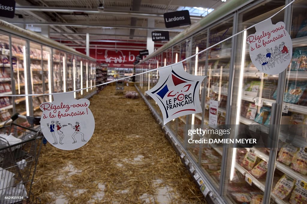 FRANCE-AGRICULTURE-FARMERS-FOOD-DISTRIBUTION-DEMO