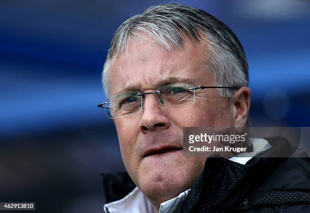 Manager of Tranmere Rovers Micky Adams looks on during the Sky Bet League Two match between Tranmere Rovers and Carlisle United at Prenton Park on...