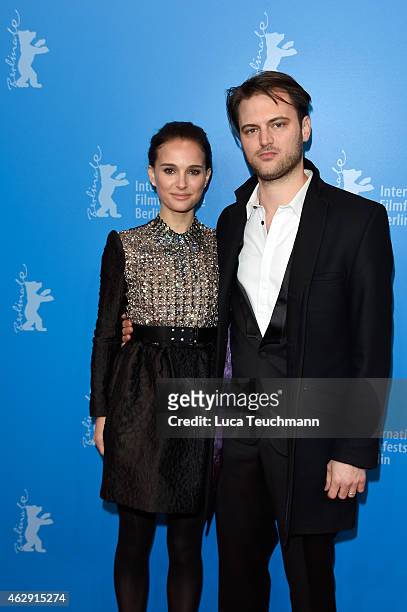 Actress Natalie Portman and director Jack Pettibone Riccobono attend 'The Seventh Fire' premiere and panel discussion during the 65th Berlinale...