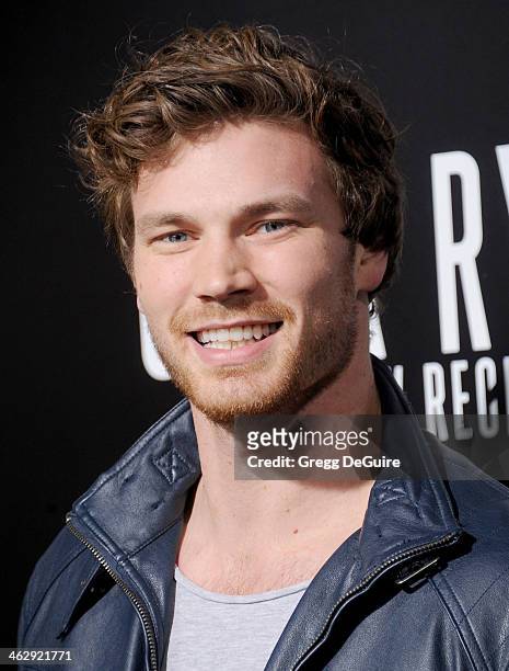Actor Derek Theler arrives at the Los Angeles premiere of "Jack Ryan: Shadow Recruit" at TCL Chinese Theatre on January 15, 2014 in Hollywood,...