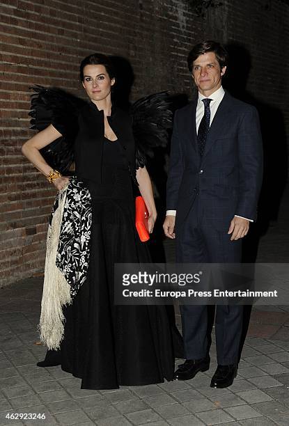Julian Lopez 'El Juli' and Rosario Domecq attend Giancarlo Giammetti birthday party on February 6, 2015 in Madrid, Spain.