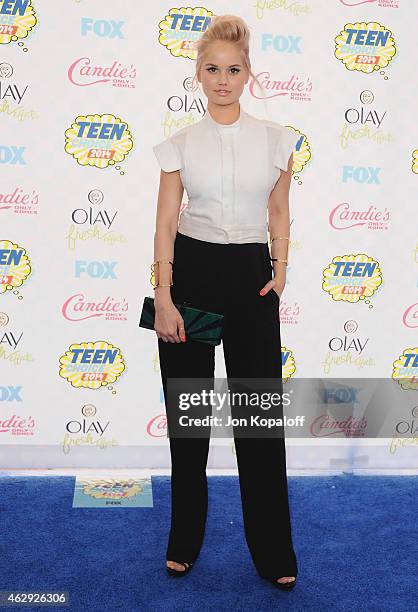 Actress Debby Ryan arrives at the 2014 Teen Choice Awards at The Shrine Auditorium on August 10, 2014 in Los Angeles, California.